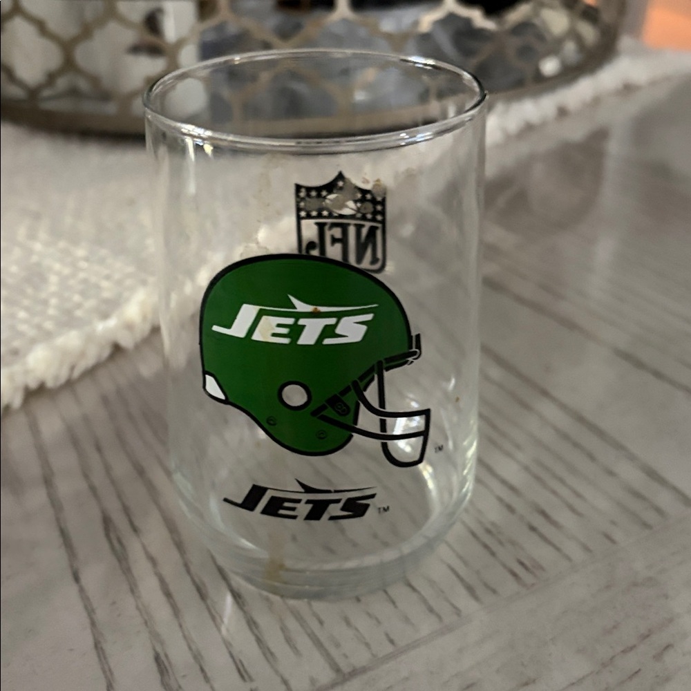 NFL Jets glass